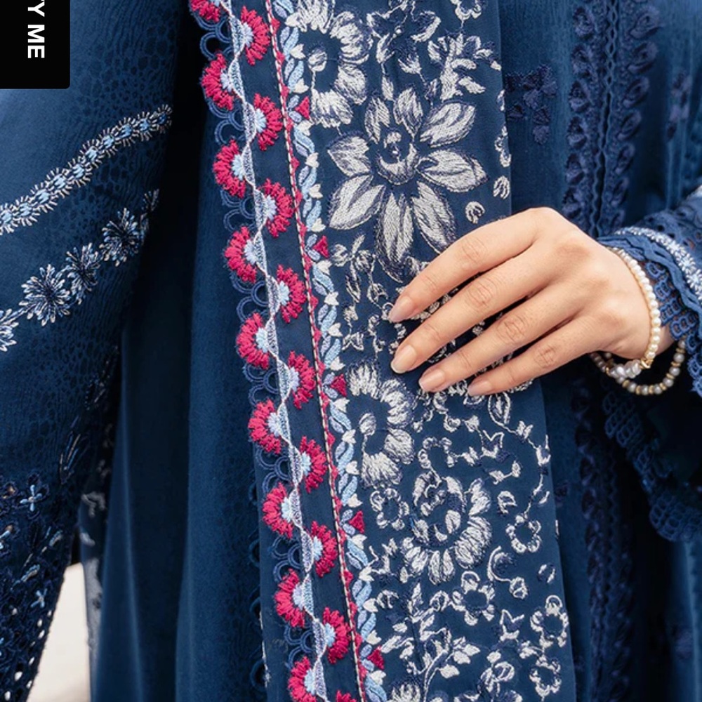 Suffuse Embroidered Three Piece Outfit
